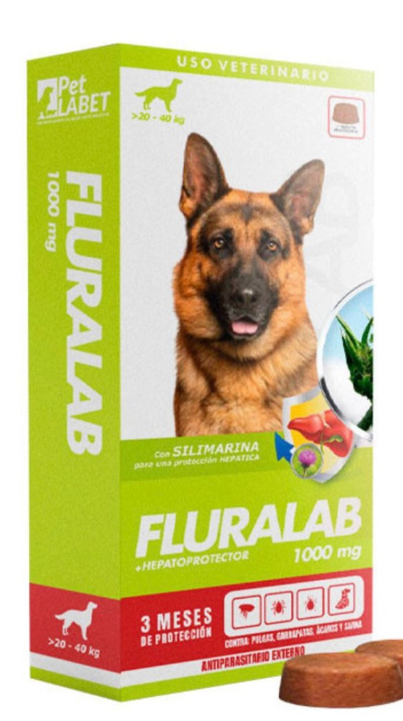 FLURALAB ANTIPULGAS 20-40KG